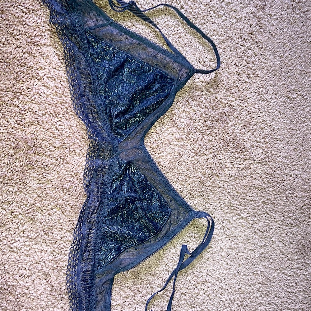 VS grey lace bralette.